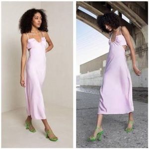 A.L.C  Sienna Halter neck Dress NWT Sati MIDI cutout lavender$495 Sold out